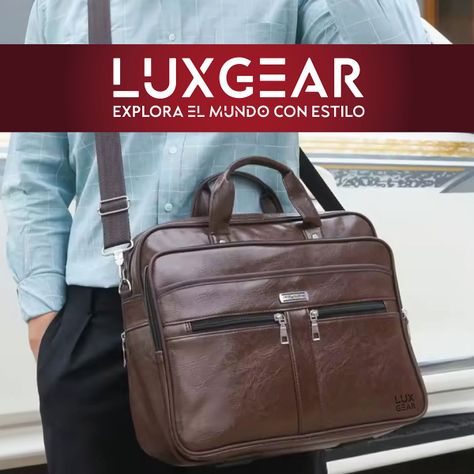 Maletín Cuero Luxgear Oficina Notebook Tablet 15.6 Pulgadas-5