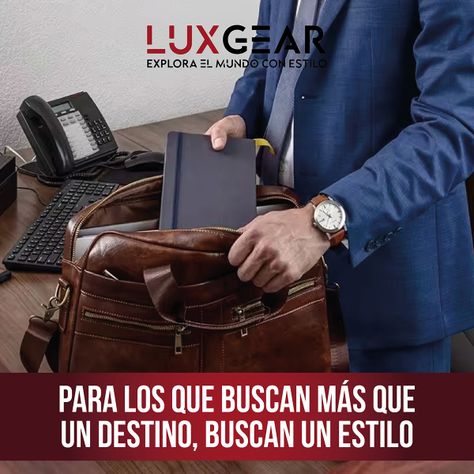 Maletín Cuero Luxgear Oficina Notebook Tablet 15.6 Pulgadas-6