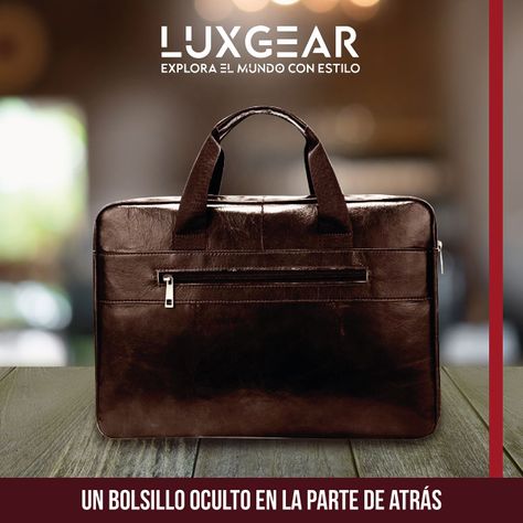 Maletín Cuero Luxgear Oficina Notebook Tablet 15.6 Pulgadas-7
