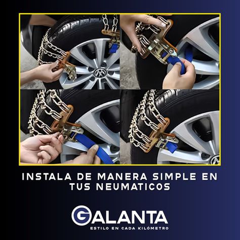 Cadenas Para Nieve Auto Camioneta Galanta Set x6 225-275mm-3