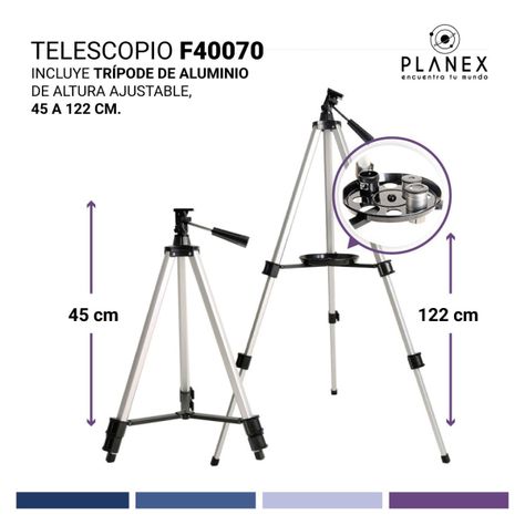 Telescopio Astronómico Monocular F70070 Planex + Soporte-6