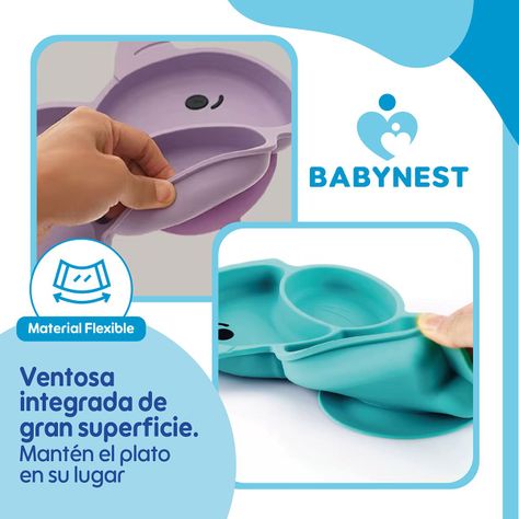 Set Alimentacion Silicona Bebe 10P Antideslizante BabyNest-6