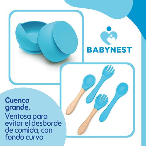 Set Alimentacion Silicona Bebe 10P Antideslizante BabyNest-7