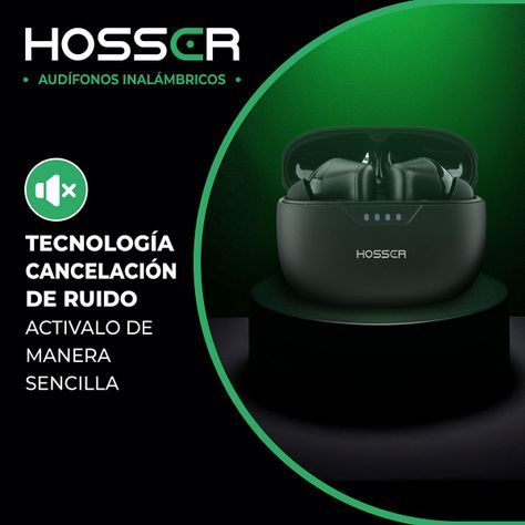 Audifonos Bluetooth In Ear Hosser 35mAh Cancelación de Ruido-3