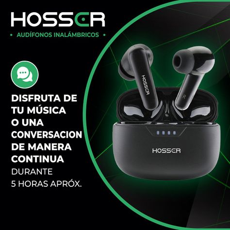 Audifonos Bluetooth In Ear Hosser 35mAh Cancelación de Ruido-8