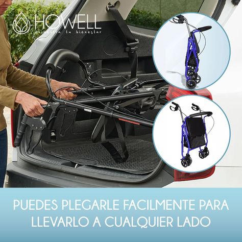 Burrito Ortopedico Andador Howell 4 Ruedas Freno y Asiento-7