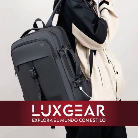 Mochila Notebook 15,6'' Luxgear Luxor Oficina Viaje Imperm-8