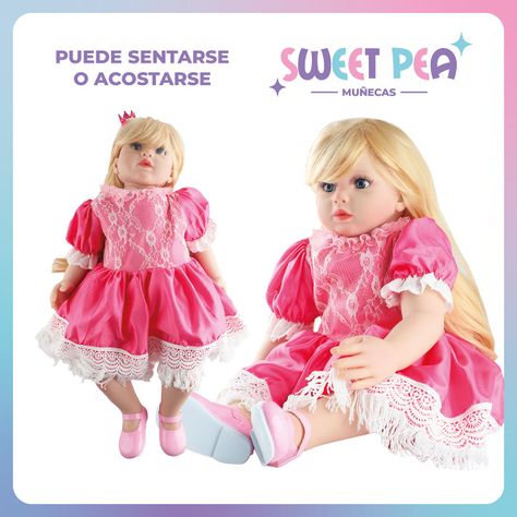 Bebe Reborn Ricitos D Oro Sweet Pea Muñec Real Silicona 60cm-7
