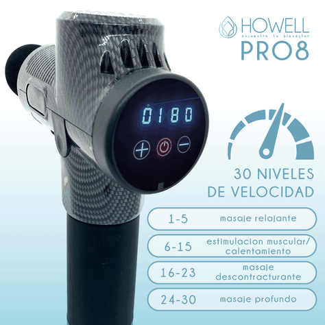 Pistola De Masajes Howell Profesional Masajeador Muscular-2
