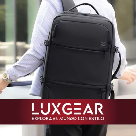 Mochila Notebook Viaje Luxgear Elite Impermeable Ejecutiva-8