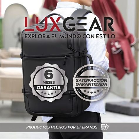 Mochila Notebook Viaje Luxgear Elite Impermeable Ejecutiva-9