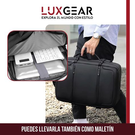 Mochila Notebook Viaje Luxgear Elite Impermeable Ejecutiva-7