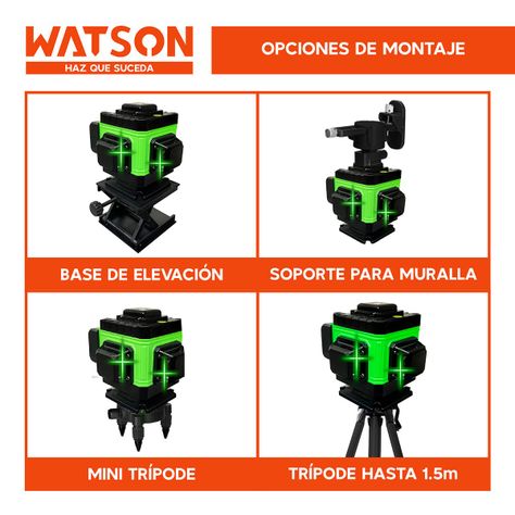 Nivel Láser 12 Líneas Auto Watson + Trípode + 2 Baterías-5