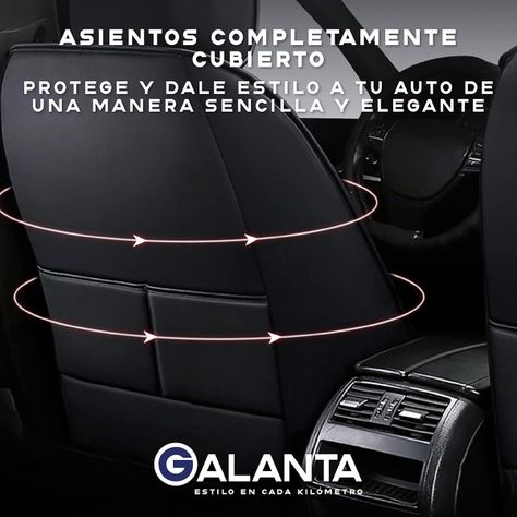 Funda Cubre Asiento Galanta Ecocuero Set 5 Asientos Luxury-3