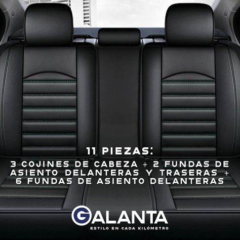 Funda Cubre Asiento Galanta Ecocuero Set 5 Asientos Luxury-4