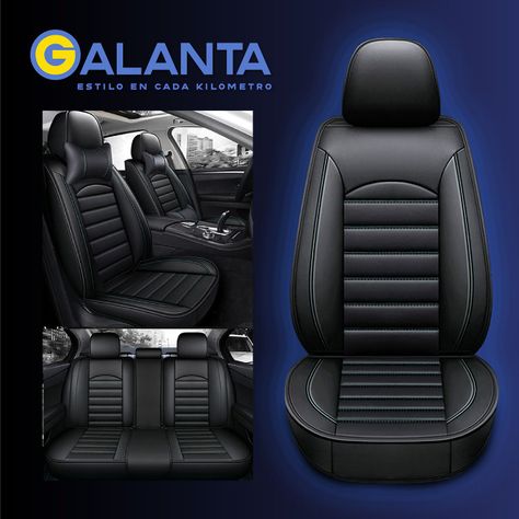 Funda Cubre Asiento Galanta Ecocuero Set 5 Asientos Luxury-7