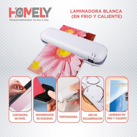 Termolaminadora Plastificadora Homely + Accesorios + Laminas-2