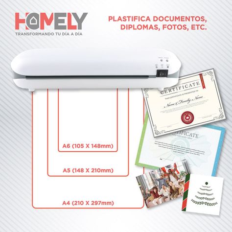 Termolaminadora Plastificadora Homely + Accesorios + Laminas-5