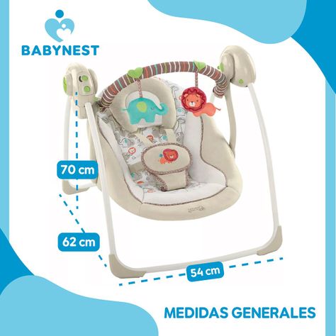Silla Mecedora Eléctrica Nido BabyNest SwingIt Musica Luces-2