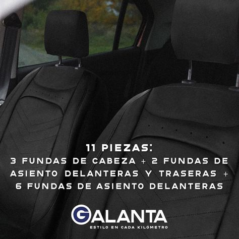 Funda Cubre Asiento Galanta Luxury negro 4.8mm 18D foam-5