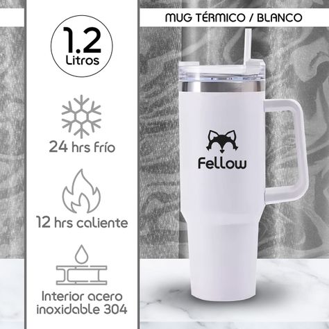 Vaso Termico 1,2Lts Electra By Fellow Mug Tumblr + Bombilla-1