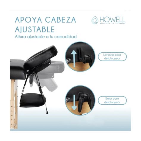 Camilla De Masajes Portátil Howell Plegable Estética + Bolso-4