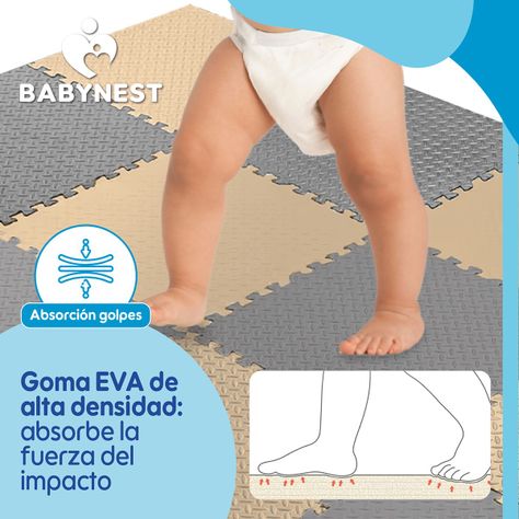 Piso De Goma Eva Bebé Alfombra Babynest 10mm 60x60cm Set x8-4
