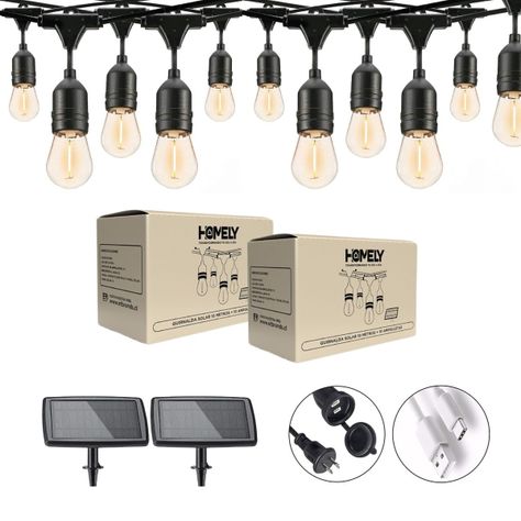Pack X2 Guirnalda Terraza Solar Cascada Luces Led 10 Metros-0