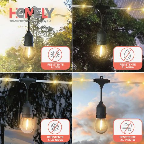 Pack X2 Guirnalda Terraza Solar Cascada Luces Led 10 Metros-5
