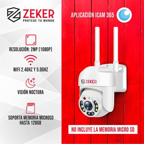 Cámara de Seguridad Wifi Exterior Impermeable Zeker 2MP 5G-1