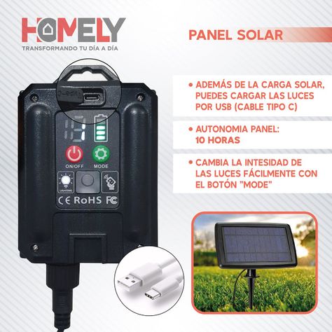 Guirnalda Terraza Solar Cascada Luces Led 10 Metros-3