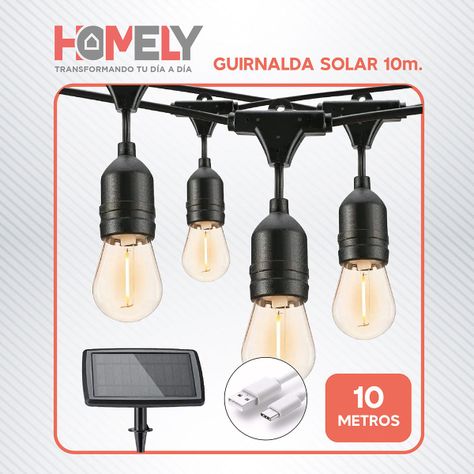 Guirnalda Terraza Solar Cascada Luces Led 10 Metros-6