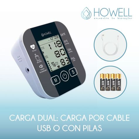 Tensiómetro Toma Presión Digital Usb Batería Howell T-300-6