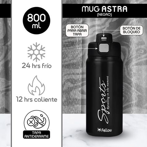 Termo Botella Termica Astra By Fellow Mug Agua Cafe 800ML-1