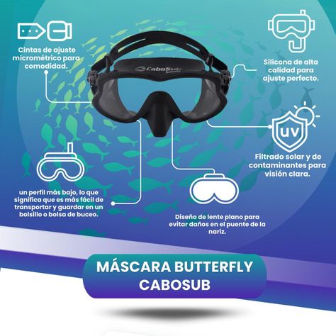 Mascara Buceo Y Snorkeling Butterfly-1