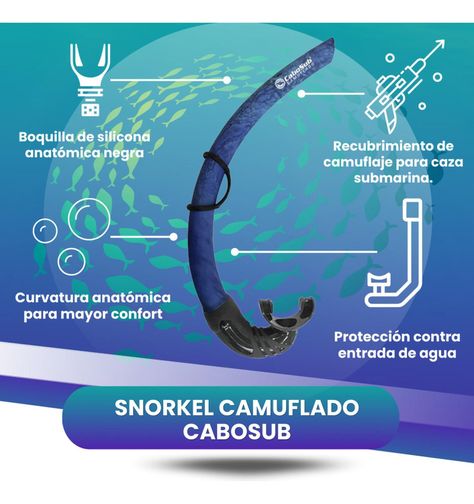 Snorkel Camuflado Cabosub Discreción Rendimiento En El Agua-1