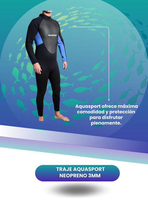 Traje Surf 3mm Neopreno Aquasport Epic-3