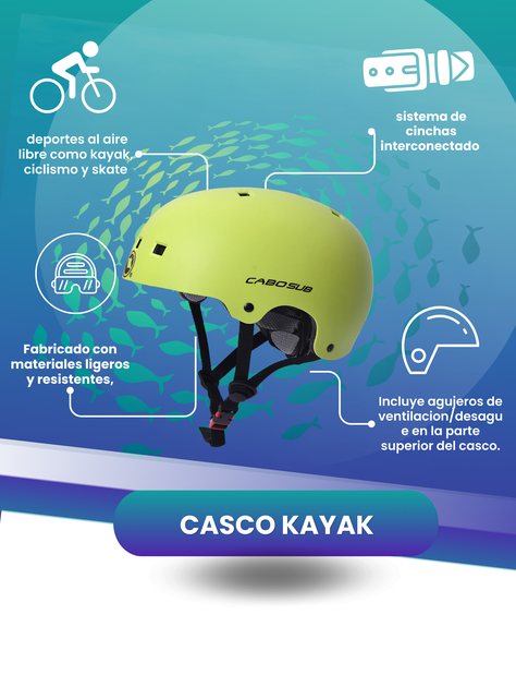 Casco kayak, Bicicleta, Skate, multiuso, ajustable-3