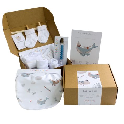 CAJA REGALO BABY SHOWER OCEANO -0