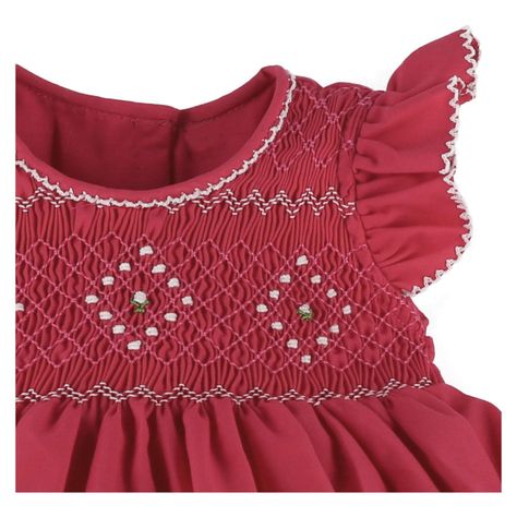 Vestido bebé niña Catalina bordado a mano tipo smock-2