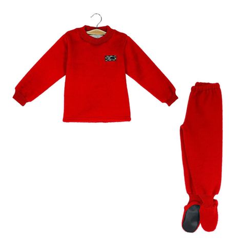 Pijama Térmico Infantil - Rojo-0