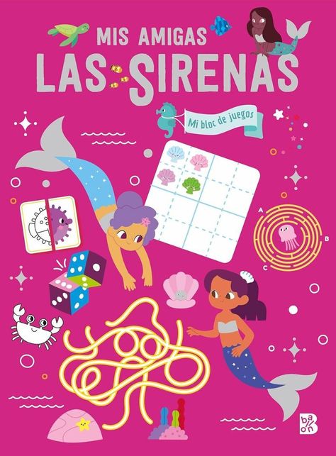 Libro Mis amigas las sirenas. Mi bloc de juegos-0