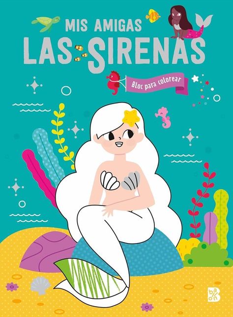 Libro Mis amigas las sirenas. Bloc para colorear-0
