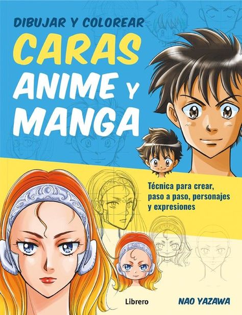 Libro dibujar y colorear - CARAS. ANIME Y MANGA-0