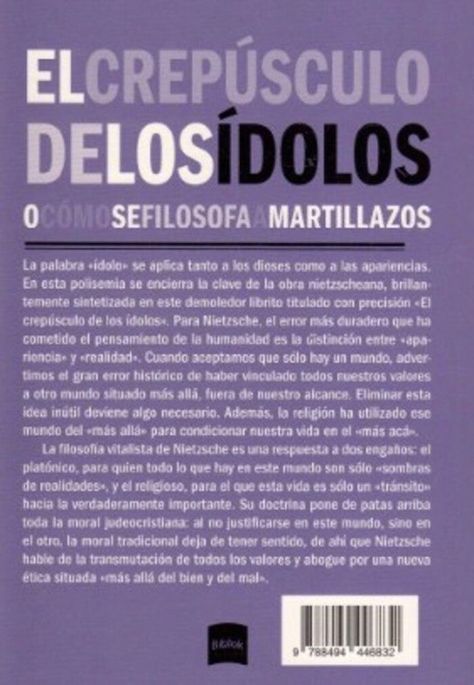 Libro El crepúsculo de los ídolos-1