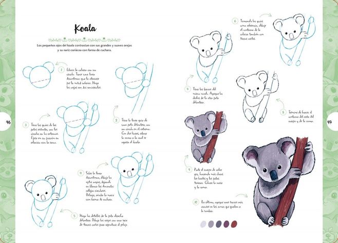 Libro Dibujar en 10 pasos: Animales Adorables-2