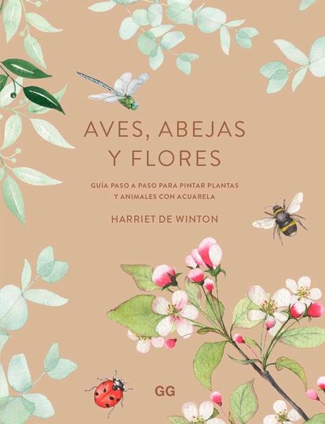 Libro AVES, ABEJAS Y FLORES: Guia para pintar con acuarela-0