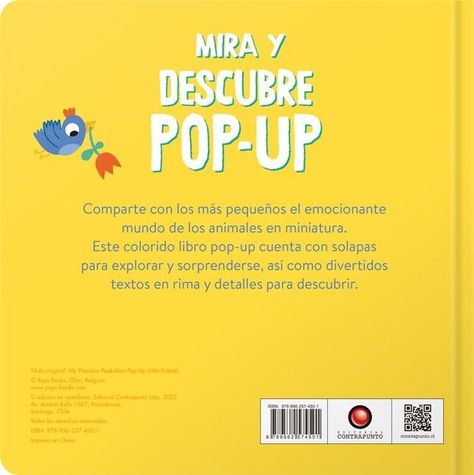 Libro Mira y descubre POP-UP- PEQUEÑOS AMIGOS-2