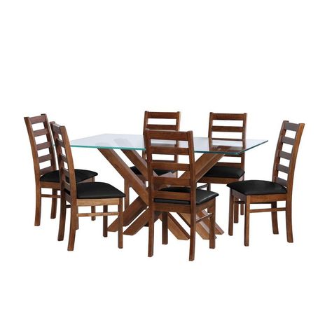 Juego De Comedor Merida 6 Sillas Burgos Pu Negro-0