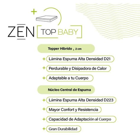 Colchon Cuna Zen Top Baby Hybrid 70X100 Cm-5